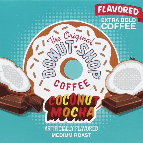 The Original Donut Shop Coffee,medium roast pods Coconut Mocha, 4.1 Ounce, 12 Count