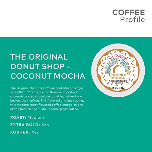 The Original Donut Shop Coffee,medium roast pods Coconut Mocha, 4.1 Ounce, 12 Count