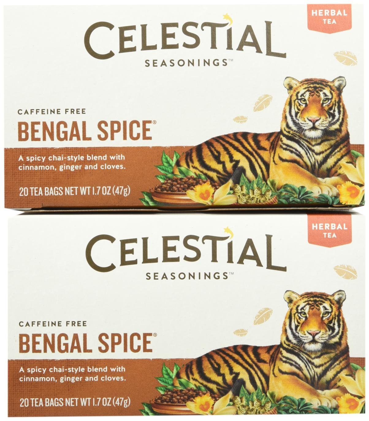 Celestial Seasonings Bengal Spice Herb Tea Bags, 20 ct, 2 pk