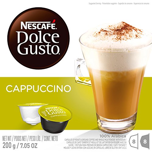 Nescafe Dolce Gusto for Nescafe Dolce Gusto Brewers, Cappuccino, 16 Count