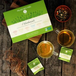 Palais des Thés - Organic L'Herboriste Set - Selection of 36 Count Premium Herbal Tea Biodegradable Bags Box