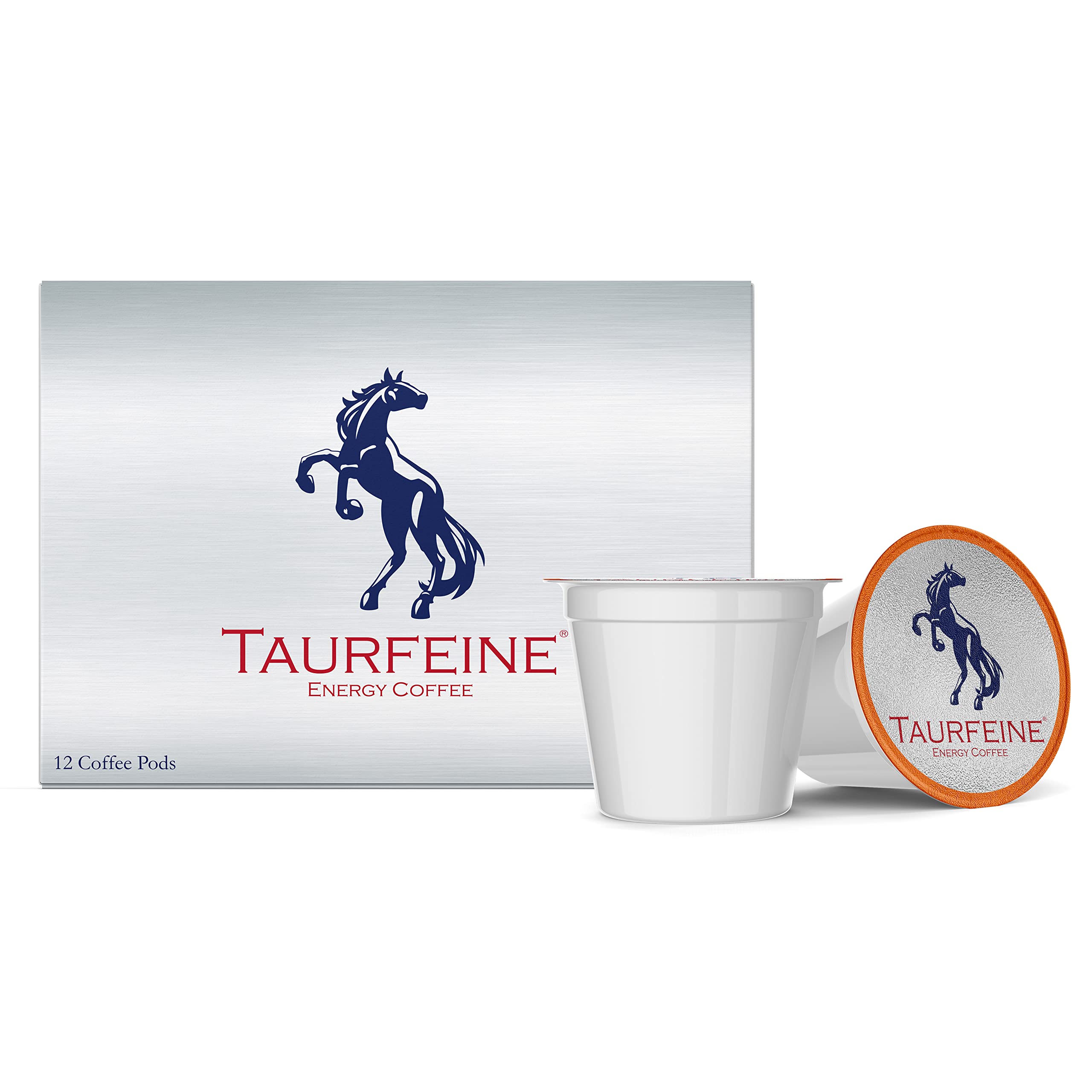 TAURFEINE® Energy Coffee | World's Most Powerful Coffee® | Single-Serve Pods for Keurig K-Cup Brewers | 12ct