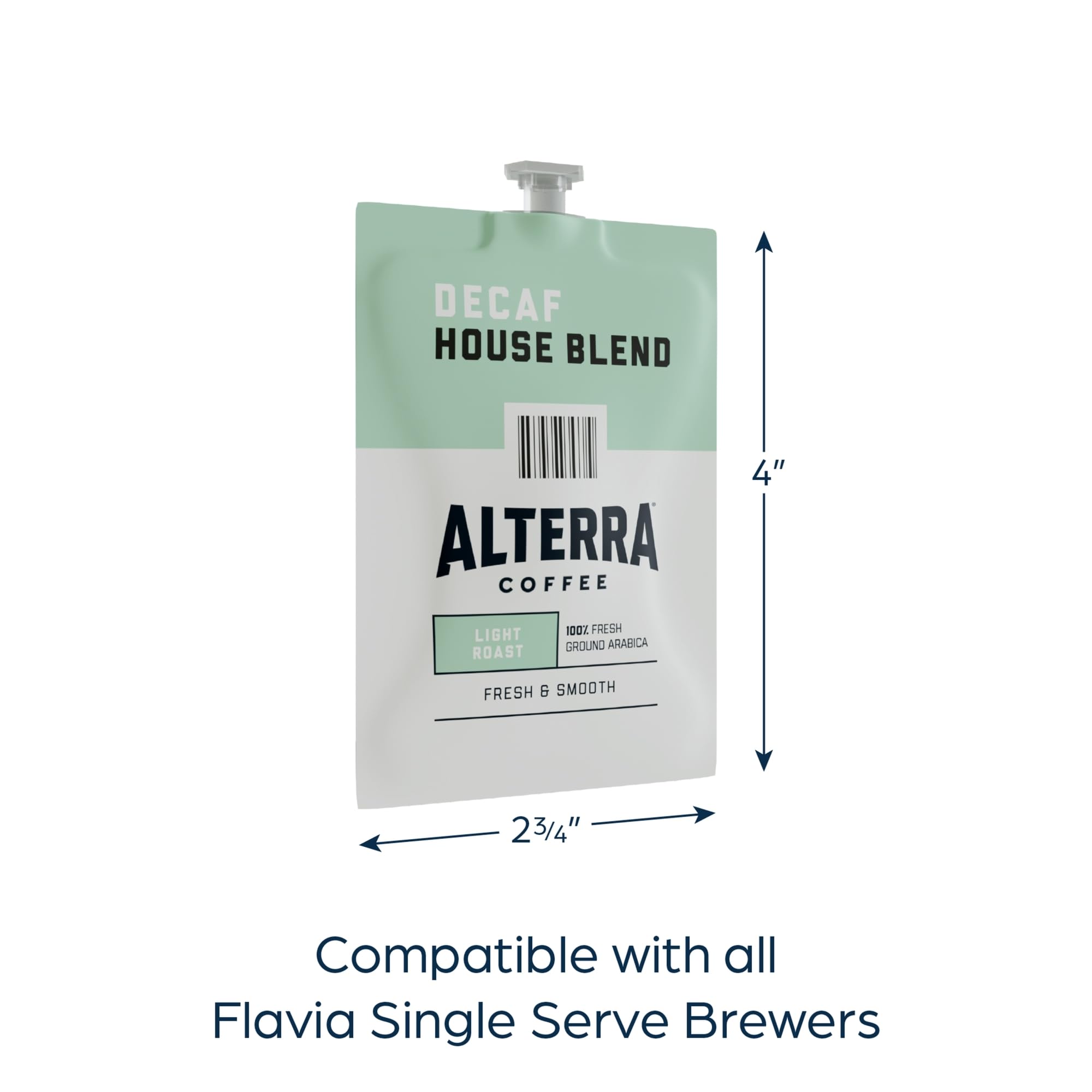 Flavia Alterra House Blend Decaf Coffee Freshpacks, (Pack of 100)