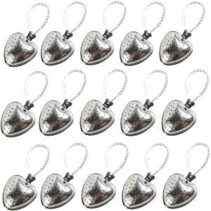 ronyoung 15pcs stainless steel tea ball mesh tea infuser strainers premium tea filter tea interval diffuser with extended chain hook for brew loose leaf tea and seasonings &spices