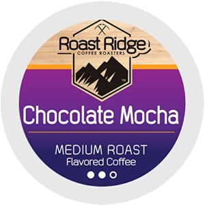 Roast Ridge Single Serve Coffee Pods for Keurig K-Cup Brewers, Chocolate Mocha, Medium Roast, 100 Count