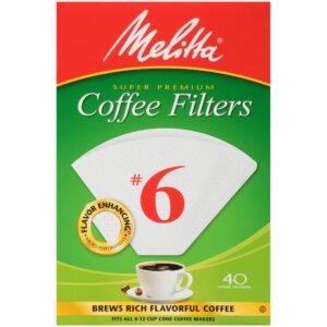 melitta inc cone coffee filter # 6, 40 ct