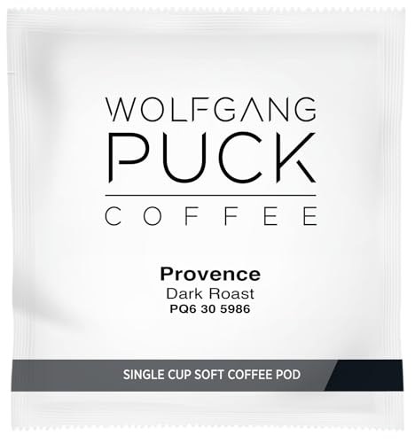 Wolfgang Puck Coffee, Provence French Roast Gram Coffee, 9.5 Gram Pods, 18 Count