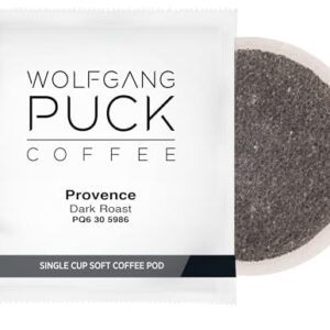 Wolfgang Puck Coffee, Provence French Roast Gram Coffee, 9.5 Gram Pods, 18 Count