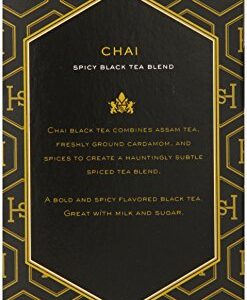Harney & Sons Premium Black Tea, Tea Bags, Brown (30698), chai, 20.0 Count