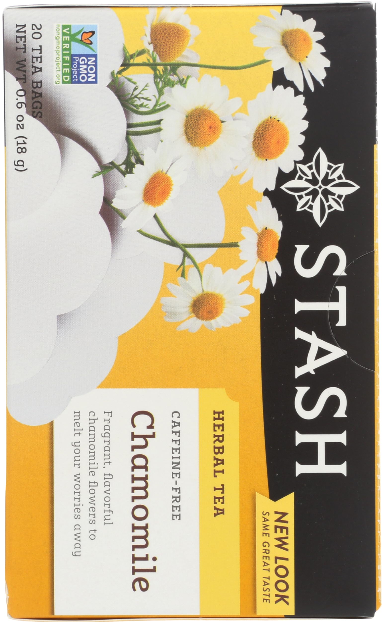 Stash Chamomile Herbal Tea, Caffeine Free, 20 Tea Bags Per Box