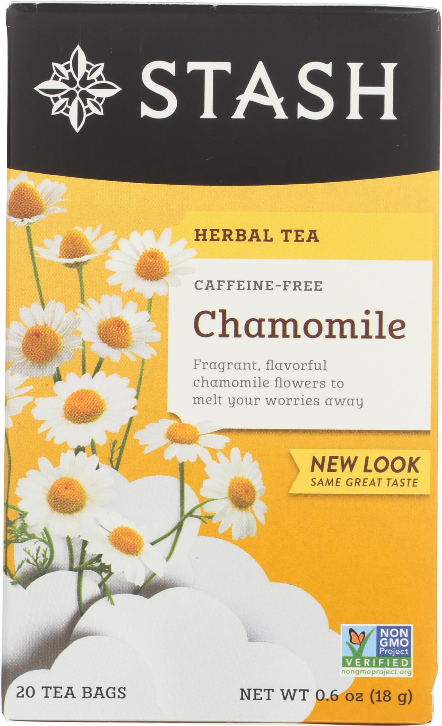 Stash Chamomile Herbal Tea, Caffeine Free, 20 Tea Bags Per Box