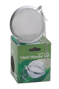 hic loose tea leaf strainer and herbal infuser, 18/8 stainless steel, mesh tea ball, 3-inch