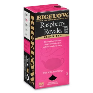 bigelow 003401 raspberry black tea, raspberry, 0.34 lbs, 28/box