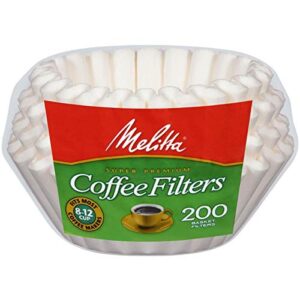 Melitta 629524 8 To 12 Cup White Coffee Basket Filters 200 Count