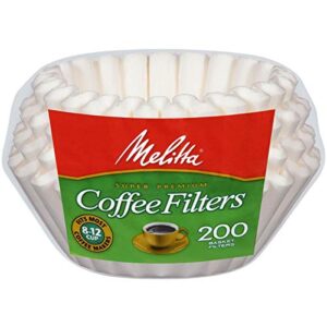 melitta 629524 8 to 12 cup white coffee basket filters 200 count