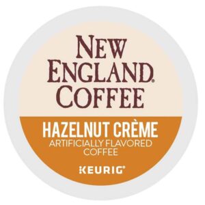 new england coffee 0040 hazelnut cr?me k-cup pods, 24/box