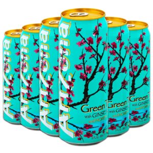 arizona green tea 6 pack - 23 fl. oz cans arizona green tea with ginseng and honey (canned brewed sweet green tea beverage)