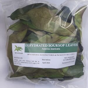 freshly dried soursop leaves (annona muricata) - 400 leaves