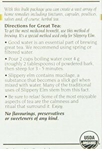 Celebration Herbals Slippery Elm Bark Powder Loose Pack Tea Caffeine Free, 40g