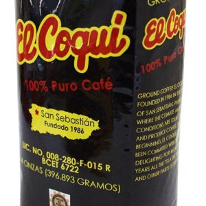 (2 Pack) Puerto Rican Coffee -14 Ounce Bags El Coqui Puro Cafe (28 Ounce Total)