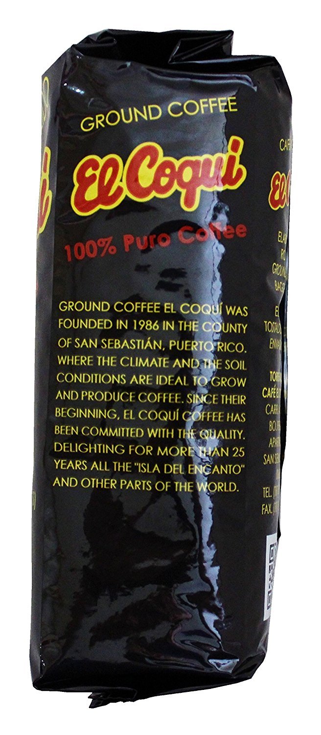 (2 Pack) Puerto Rican Coffee -14 Ounce Bags El Coqui Puro Cafe (28 Ounce Total)