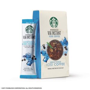 Starbucks VIA Instant Coffee Medium Roast Packets — Sweetened Iced Coffee — 6 boxes (36 packets total)