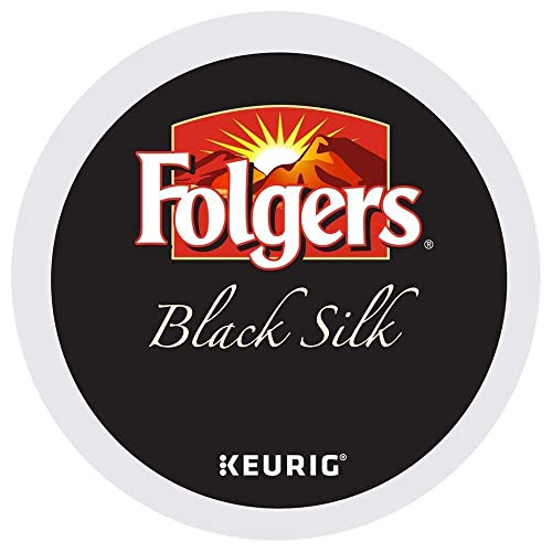 Folgers Black Silk Dark Roast Coffee, Keurig K-Cup Pods,24 Count (Pack of 4)