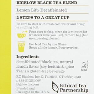 Bigelow Lemon Lift Decaffeinated Black Tea 20 ea