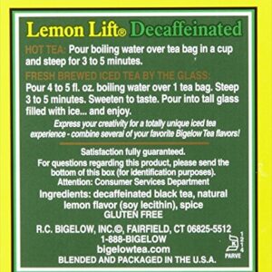 Bigelow Lemon Lift Decaffeinated Black Tea 20 ea