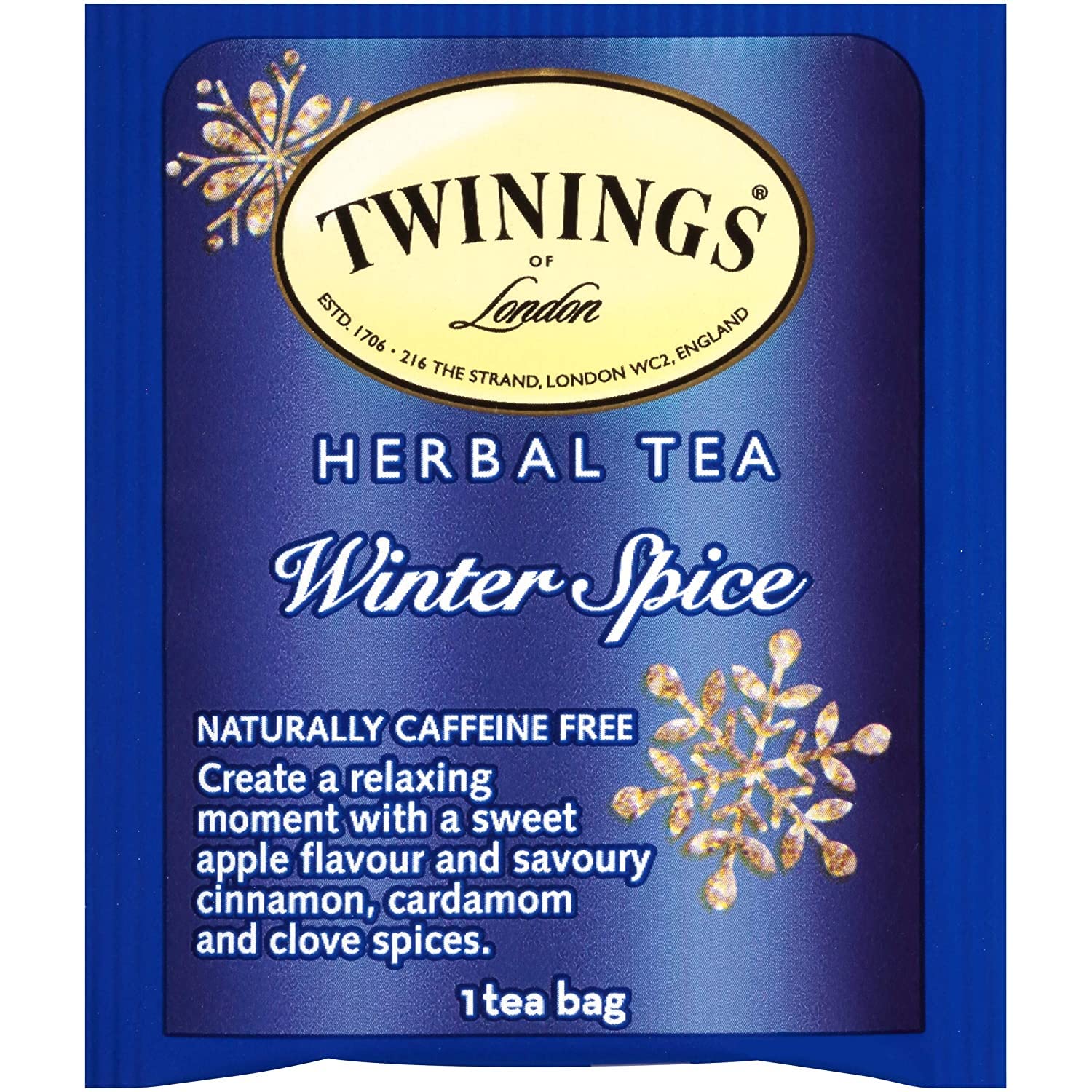 Twinings Christmas Tea and Winter Spice Tea Variety Pack - 1 Caffeinated Spiced Black Tea and 1 Caffeine-Free Spiced Camomile Herbal Tea, Bags Individually Wrapped, 20 Count (Pack of 2)