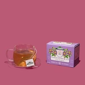 Tadin Passion Flower Herbal Tea, Caffeine Free, 24 Tea Bags Per Box, Pack of 6 Boxes Total