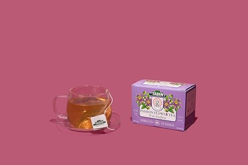 Tadin Passion Flower Herbal Tea, Caffeine Free, 24 Tea Bags Per Box, Pack of 6 Boxes Total