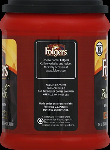 Folgers Black Silk Dark Roast Ground Coffee, 10.3 Ounces