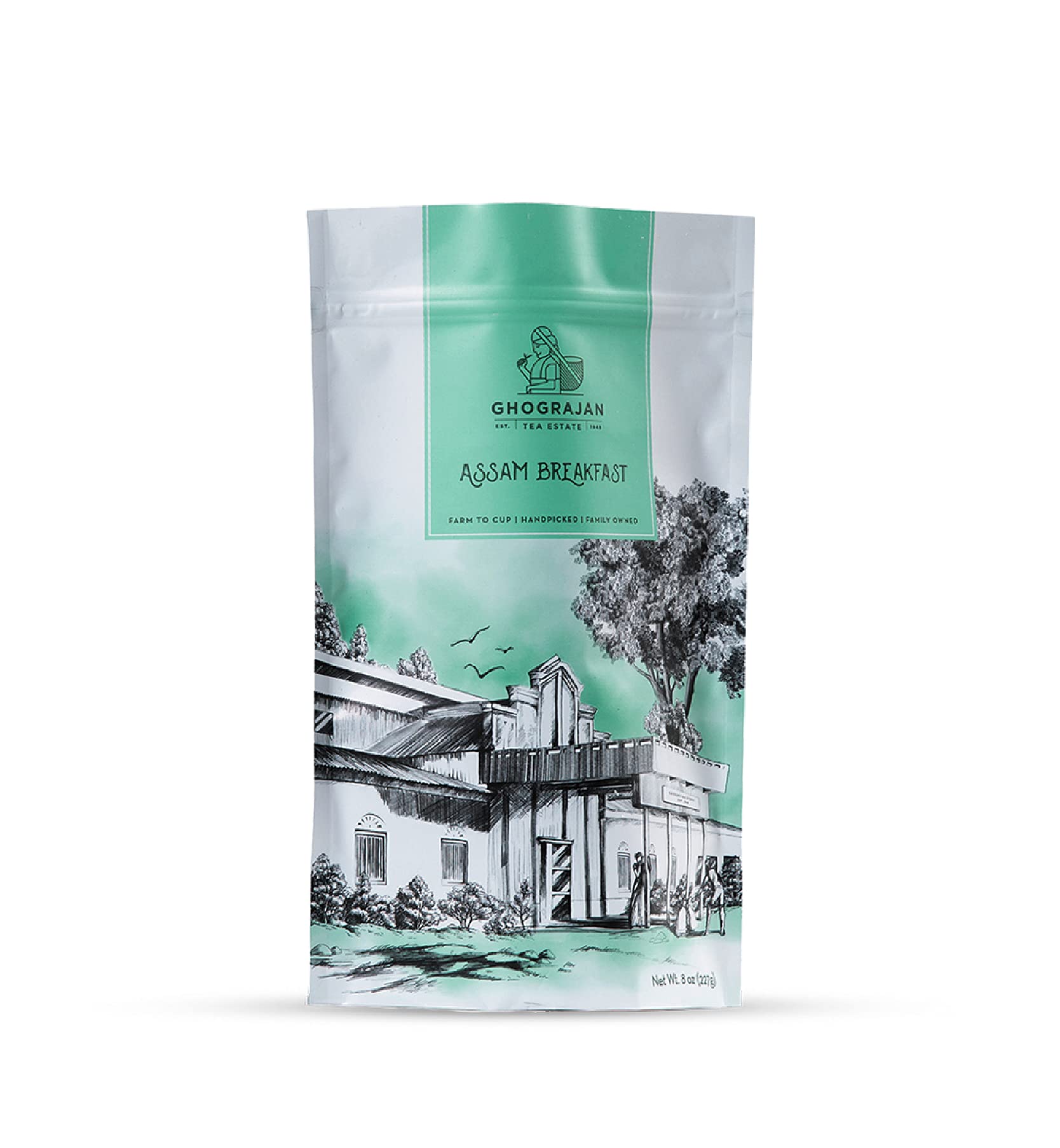 Assam Breakfast High Caffeine Loose Black Tea from India (200+ Cups) - Fresh Harvest - Perfect for Strong Morning Milk Tea Or Indian Chai Tea - Farm2Cup No Middleman - Bulk Pack - 1 Pound