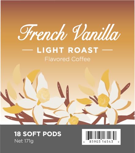 Wolfgang Puck Coffee, French Vanilla Coffee, 9.5 Gram Pods, 18 Count