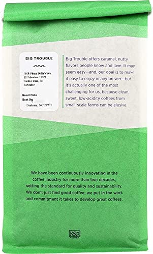 Counter Culture Coffee Big Trouble - Medium Roast, Sustainably Sourced, Kosher, Whole Bean Coffee - Nutty, Caramel, and Chocolate Flavors - 12oz (2 Bags)