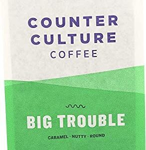 Counter Culture Coffee Big Trouble - Medium Roast, Sustainably Sourced, Kosher, Whole Bean Coffee - Nutty, Caramel, and Chocolate Flavors - 12oz (2 Bags)