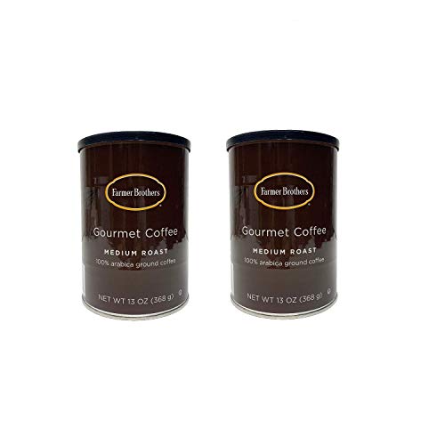 Farmer Brothers Gourmet 100% Arabica Medium Roast Ground Coffee 13 Ounce 2 Cans