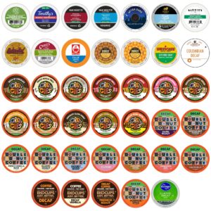 crazy cups custom variety pack decaf coffee single serve cups for keurig k cup brewers, 40 count
