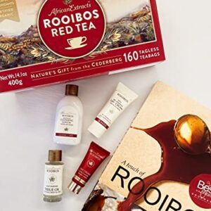 African Extracts Rooibos Tea - with Bonus SKINCARE Pack -160 Teabags USDA Organic South African 100% Pure Caffeine Free Fairtrade