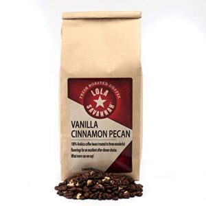 lola savannah vanilla cinnamon pecan whole bean caffeinated coffee, 2lb