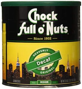 chock full o nuts decaffeinated coffee, 33.9 ounce