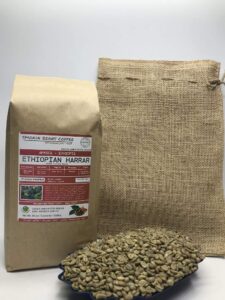 5-pound ethiopia harrar natural (unroasted green coffee beans) african heirloom arabica coffee fresh current-crop beans for home coffee roasters specialty-grade coffee beans includes a free burlap bag