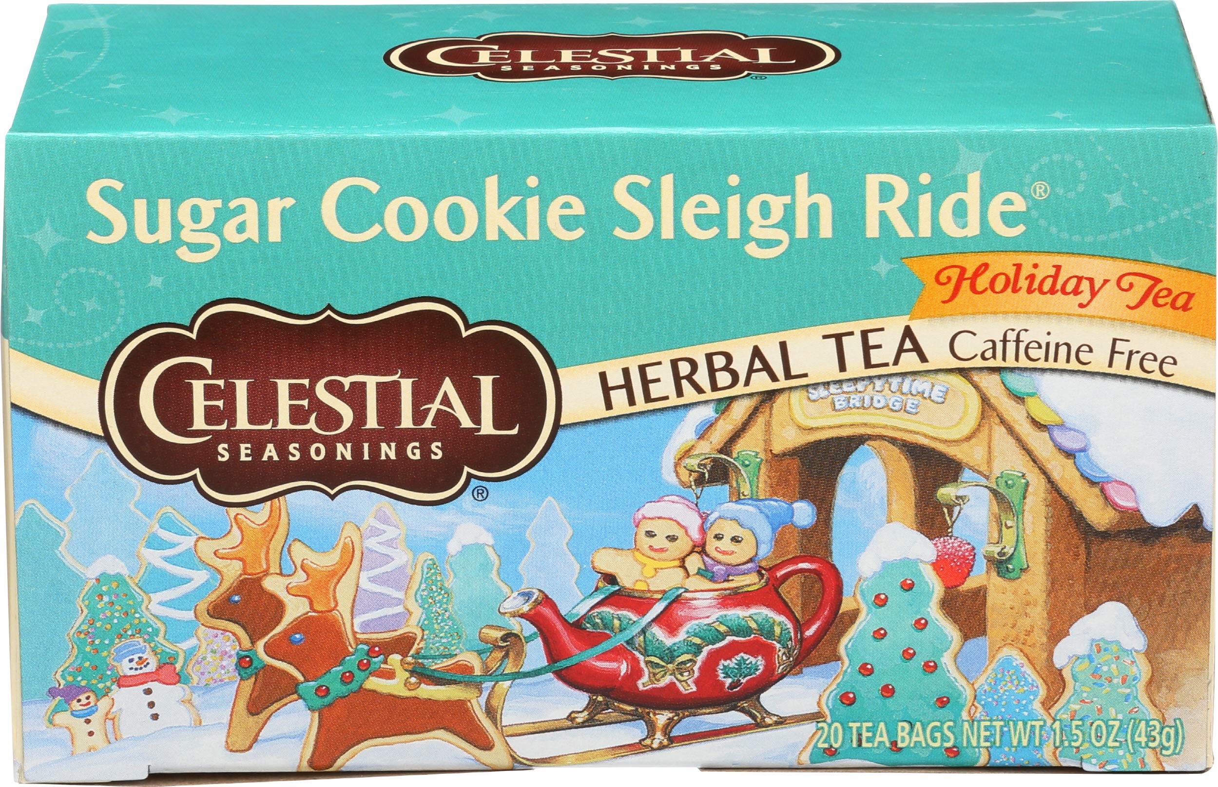 Celestial Seasonings Sugar Cookie Sleigh Ride Tea Bags, 20 ct