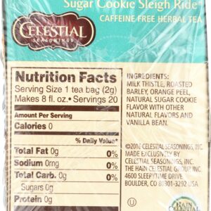 Celestial Seasonings Sugar Cookie Sleigh Ride Tea Bags, 20 ct