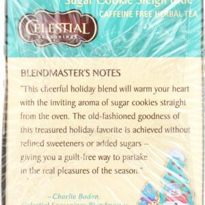 Celestial Seasonings Sugar Cookie Sleigh Ride Tea Bags, 20 ct