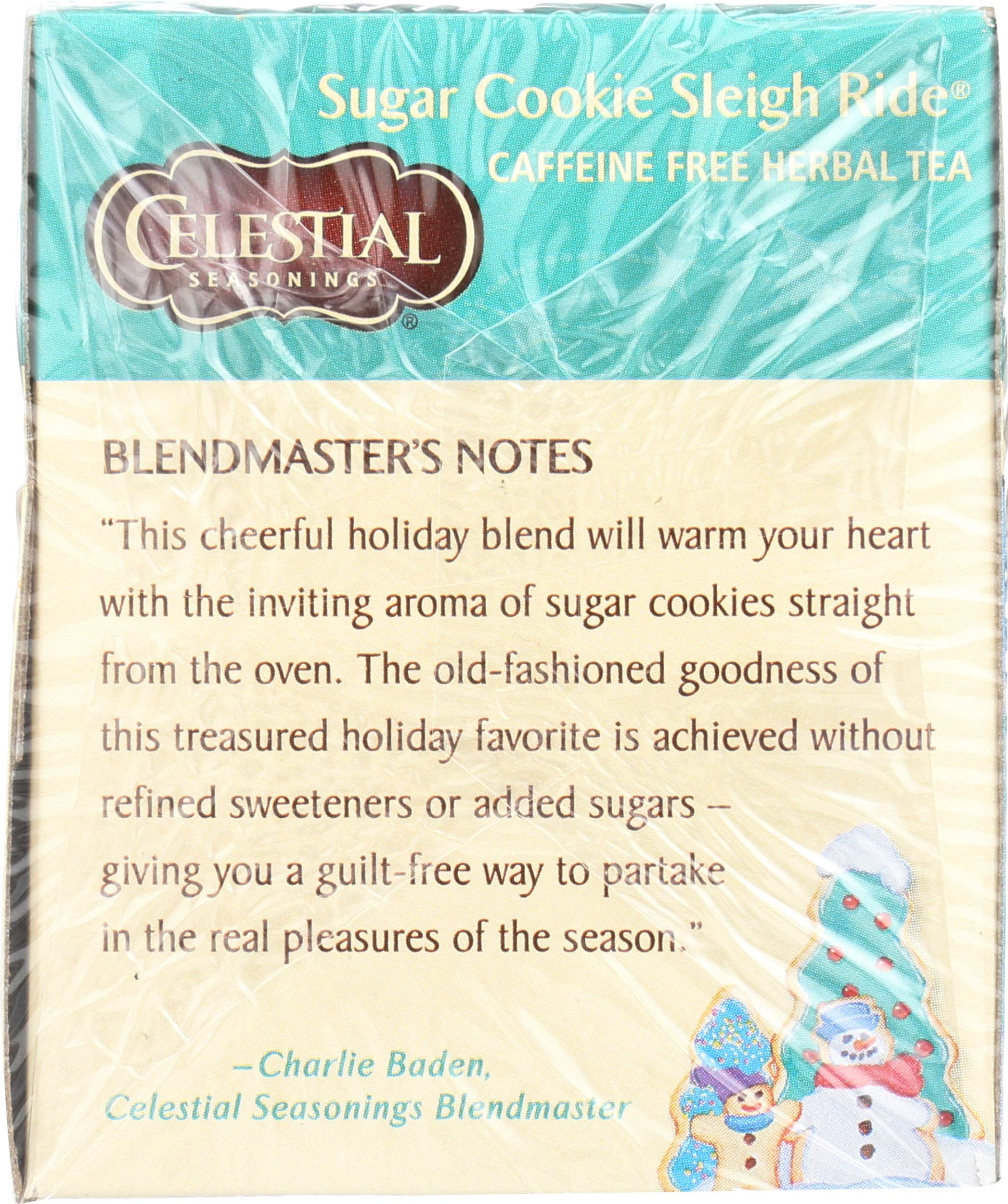 Celestial Seasonings Sugar Cookie Sleigh Ride Tea Bags, 20 ct