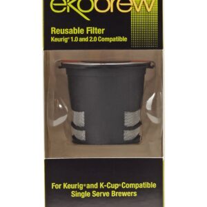 Ekobrew Classic Reusable Filter, Keurig 1.0 and 2.0 Compatible - Black