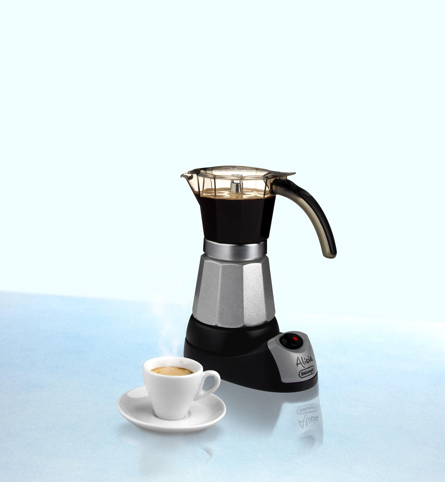 De'Longhi EMK6 for Authentic Italian Espresso, 6 Cups, One Size, Stainless Steel,