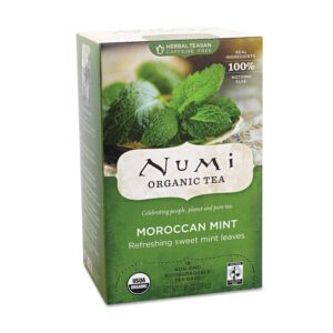numi organic tea moroccan mint, 18 ct
